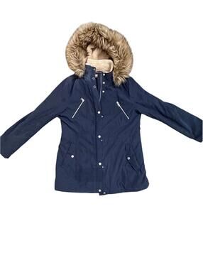 Nautica Faux Fur Trim Sherpa Lined Parka Large